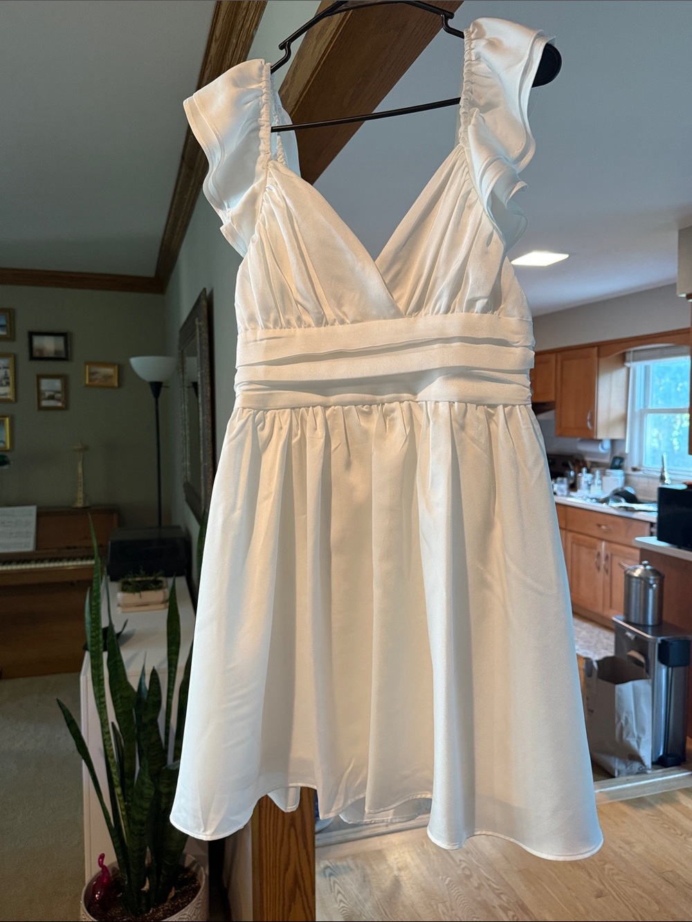 Midi white bridal era dress